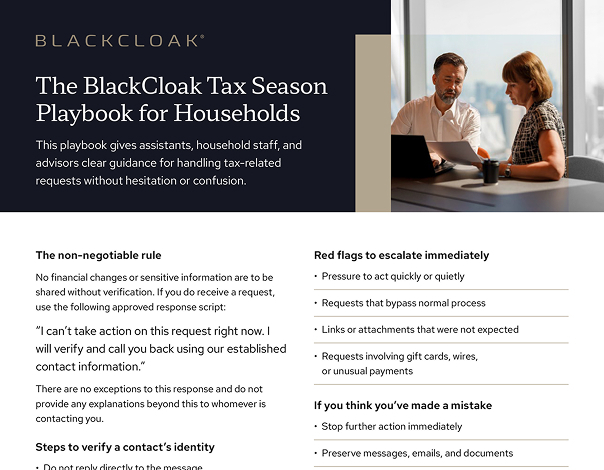 Tax-season playbook for household and staff